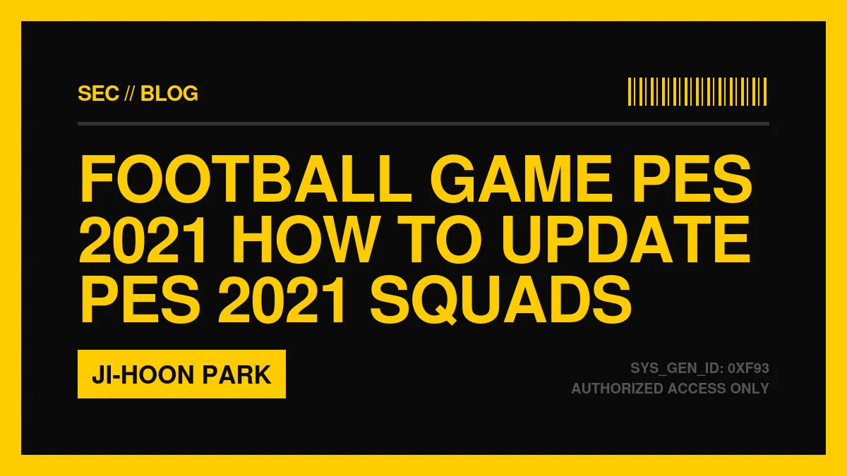 How to Update PES 2021 Squads